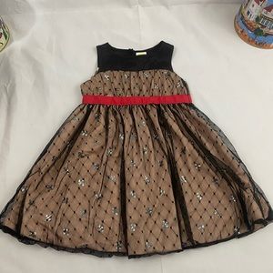 Harajuku Mini for Target Beige Color Bubble Hem Sequin and Lace Dress